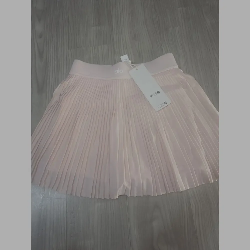 Women's Pink Pleated Tennis Skirt – High Waist Athletic Activewear